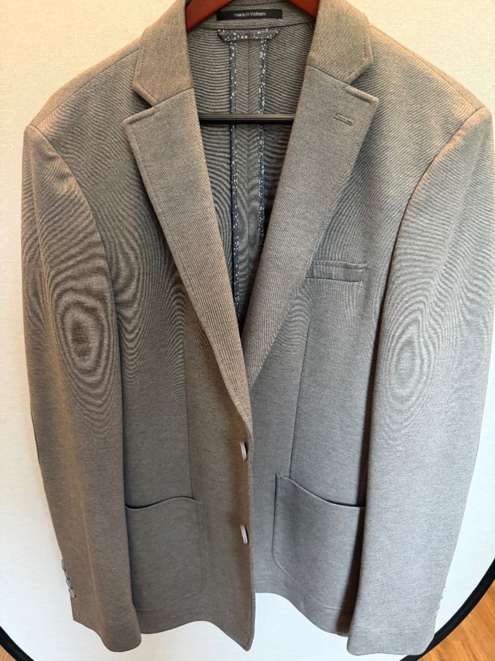 bar III Men’s Slim Fit Knit Stretch Blazer Gray 40R